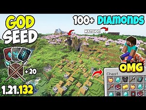 🔥Ultimate (God Seed) For Minecraft 1.21 Bedrock & PE | Five Blacksmith Village Seed Bedrock 1.21.132
