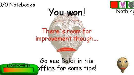 [Baldi's Basics Classic Remastered]Classic Style全错结局通关全过程