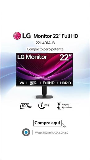 Monitor LG 22" Full HD AMD Freesync 100hz 5ms | 22U401A-B