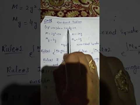 Differential Equations|Ex#2.4|Q#21-32|non exact and exact differential Equations