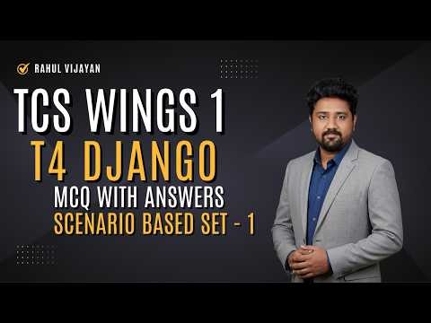🔥T4 Django MCQs with Answers Set 1 May 2026 TCS Wings 1 Digital Prep Crack Ninja to Digital ✅