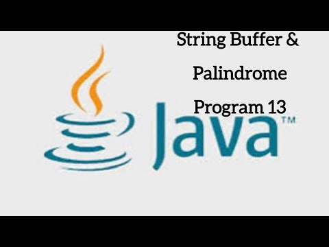 Java program for string buffer | palindrome | beginner friendly