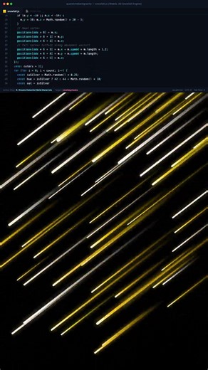 Celestial Gold Meteor Shower #coding #frontend #javascript #css
