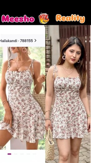 Hot Short dress🎀 #meesho #meeshodress #asmr #fashion #meeshohaul#trending #creator#shopping