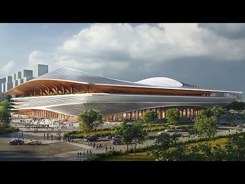 Zaha Hadid Architects unveils Chinese football stadium with "garden terraces"