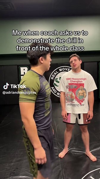 Jiu Jitsu Class: Demonstrating Drills in Front of Everyone