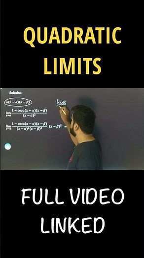 Important JEE Concept of Quadratic Limits You Must Know