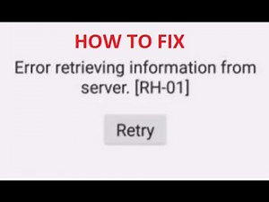 How To Fix Error retrieving information from server RH-01 Play Store Error ?