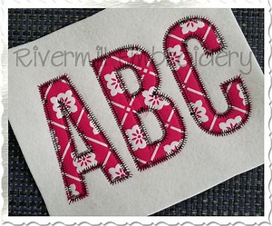 Walter Zig Zag Edge Applique Machine Embroidery Font Alphabet - 4 Sizes - BX Files Instant Download Design PES - Etsy