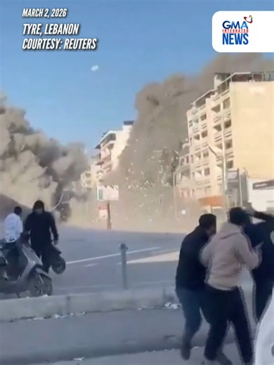 EYEWITNESS FOOTAGE: ISRAELI AIRSTRIKE HITS SOUTHERN LEBANON A video shared on Monday, March 2, showed a strike on a building in Tyre, Lebanon. Onlookers ran for safety as large plumes of smoke billowed from the building and debris flew in front of them. Israel launched heavy airstrikes on Hezbollah-controlled areas in Beirut and across Lebanon after the Iran-allied group sent drones and missiles toward Israel. At least 52 people have been killed in Lebanon more than 150 wounded, a Lebanese healt