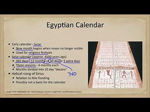 Astronomy of Other Cultures - Egyptian Astronomy - The Calendar