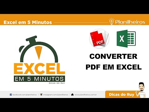 EXCEL em 5 Minutos - Converter PDF em Excel