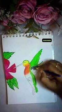 How to Paint a Colorful Hummingbird & Flower | Watercolor Step‑by‑Step Tutorial #easydrawing #birds