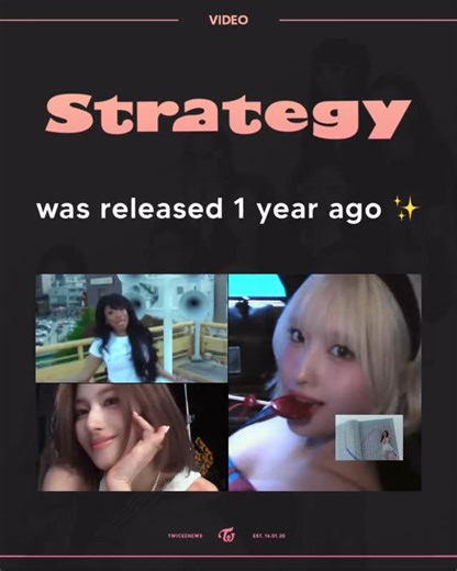 TWICE || ONCE 🍭 on Instagram: "1 year ago, TWICE released their 14th mini album “STRATEGY”along with the title track of the same name FT. Megan Thee Stallion✨ — ©️ JYP Entertainment / TWICE / YouTube Admin ☆ — #TWICE #STRATEGY #MEGANTHEESTALLION #TWICE_251206"