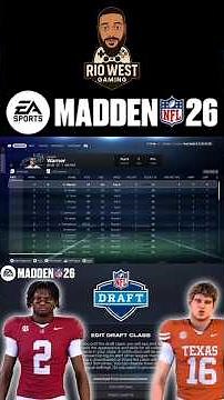 HOW TO CREATE A DRAFT CLASS IN MADDEN NFL 26‼️ FULL TUTORIAL☝🏼 #easports #madden #nfl #fyp #draft