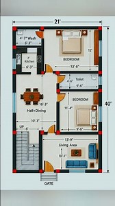 21x40 house plan//small house plan/floor plan#shorts#shortsfeed#2d