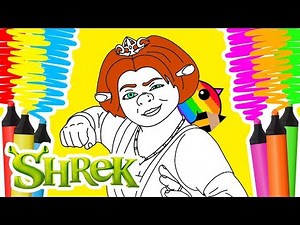 Draw and Colour Princess FIONA SHREK COLORING for kids