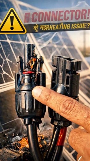 😱 Your Solar Panel Can Burn Like This! MC4 Fault Explained#viralshort #solar #fault #mc4