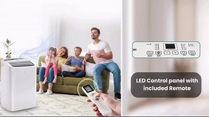 Equator 16,000 BTU Inverter Portable Air Conditioner with Heat Pump, Dual Hose, 4-in-1 Mode, Auto Swing, Touch Panel, Remote, Quiet, 700 Sq. Ft., 110V