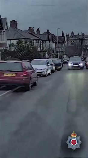 Watch moment dangerous driver flees from police after 70mph chase in Blackpool