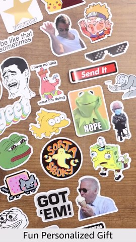 220PCS Funny Meme Stickers Pack for Laptop, Trendy Vinyl Sticker for Computer, Phones, macbooks (Waterproof)