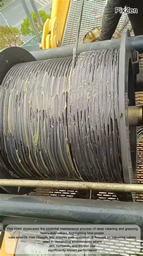 Deep Cleaning & Greasing Heavy Duty Cables