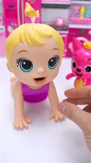 Minnie Mouse & Pinkfong Eat Corn Banana | Satisfying ASMR Kitchen Unboxing #shorts