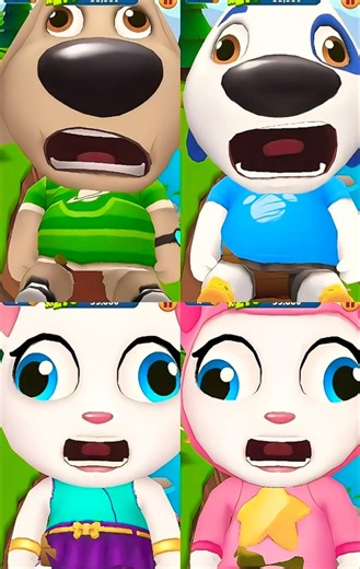 Talking Tom Gold Run Eating Compilation