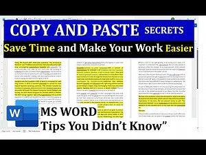 How To Learn amazing Copy & Paste tricks in Microsoft Word