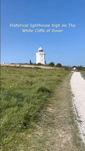 Historical lighthouse high on The White Cliffs of Dover #lighthouse #dover