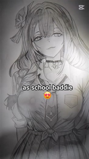 Drawing Raiden as school baddie#raidenshogun #anime #animeeart #genshinimpact #shorts