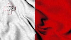 Malta national flag with George Cross