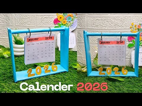 How to make 2026 Desk Calendar| Easy DIY Calendar making Tutorial| Aesthetic Handmade Table Calendar