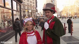 14M views · 14K reactions | Billy Eichner and Amy Poehler brighten the spirits of New Yorkers on the street by yelling at them for not remembering Christmas carol lyrics correctly. | Funny Or Die | Facebook