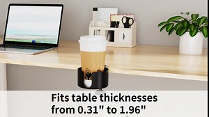 Large Desk Cup Holder, OOKUU Anti-Spill Cup Holder for Desk or Table, Sturdy and Durable, Easy to Install, Compatible with Yeti 14/24/36oz Ramblers, Hydro Flasks 32/40oz, Gaming PC Office Accessories