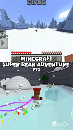 Super bear adventure VS minecraft 😊 #superbearadventureindonesia #superbearadventure #minecraft #fyp