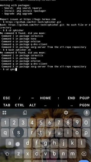 how to install in termux hacking to zphisher tool.! subscribe please 🥺 #hacker