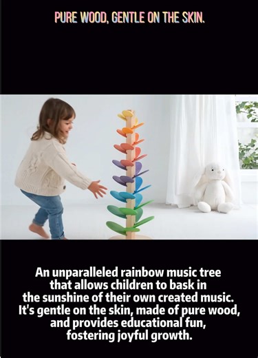 An unparalleled rainbow music tree that allows children to bask in the sunshine of their own created music. It's gentle on the skin, made of pure wood, and provides educational fun, fostering joyful growth. #MusicToysForToddlers #WoodenToys #BabyMusicToys #EducationalMusicToys #tiktokshopjumpstartsale