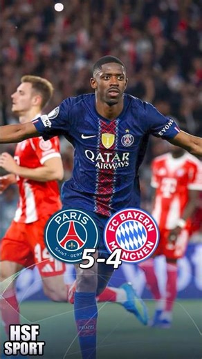 PSG won 5-4 vs Bayern Munich in the Champions League with goals from Neves, Kvaratskhelia and Dem...