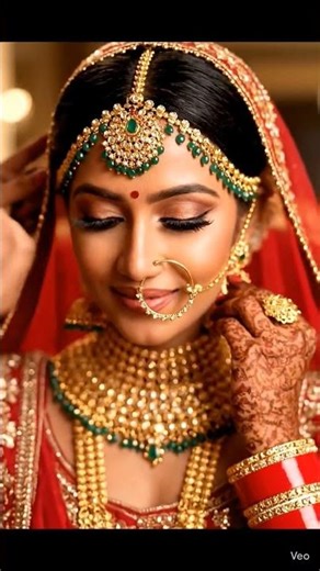 “Indian Bride Getting Ready ✨ #WeddingVibes#IndianWedding#BridalMakeup