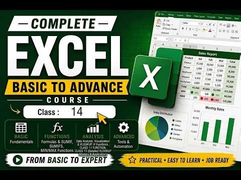Basic to Advance Excel Course in Hindi | Class 14 |Complete Excel Tutorial for Beginners index,match