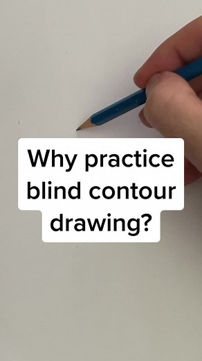 Blind contour drawing explained. #draw #drawing #drawingtutorial #art #arttips #artistsoftiktok #contour
