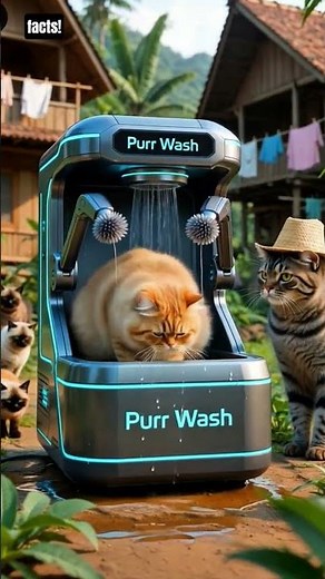 Cat Washing Machine 😹 #viral #funny #cat #funnycats #cute #kitten #didyouknow