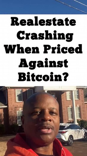 Real estate crashing when priced against bitcoin? 2016 Avg house was $289k vs 664 Bitcoin 2020 Avg house was $329k vs 45 Bitcoin 2024 Avg house was $435 vs 6.6 Bitcoin Comment "bank" to apply for our private digital asset community Follow @millionairebarber for more tips | MillionaireBarber
