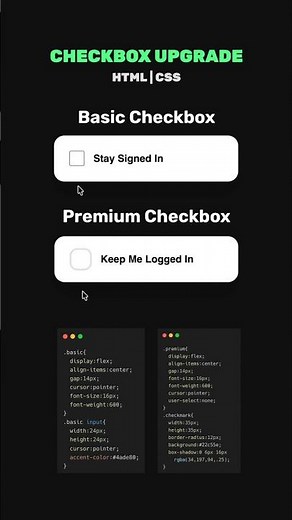 Checkbox UI Upgrade ✨ HTML | CSS #css #webdesign #uidesign