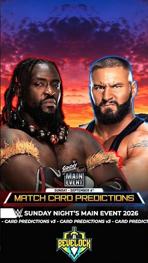 WWE Sunday Night's Main Event 2026: My Predicted Match Card So Far 👀 #WWE #CardPredictions