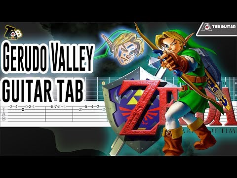 GERUDO VALLEY - Legend of Zelda Ocarina of Time Guitar Tab Tutorial