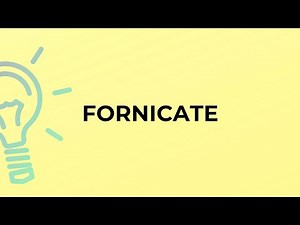 What is the meaning of the word FORNICATE?