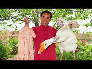 Best Way To Cook GOOSE with Fatty Intestine! Delicacy in the Countryside! | Uncle Rural Gourmet