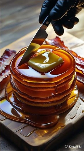 Satisfying Breakfast ASMR: Fluffy Pancakes & Sizzling Sausage Sounds